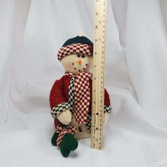 Snowman Family Plush Decor Set With Baby & Child weighted bottoms - Picture 12 of 16